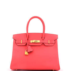 Hermes Birkin 30 Red Epsom with Gold Hardware